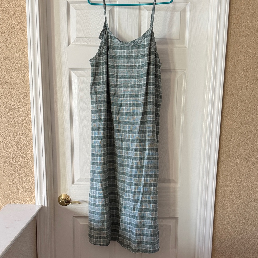 Elegant Plaid Spaghetti Strap Dress